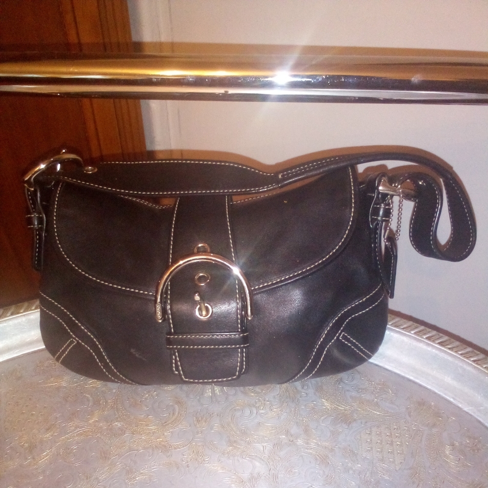 Coach Women's Black Leather Handbag